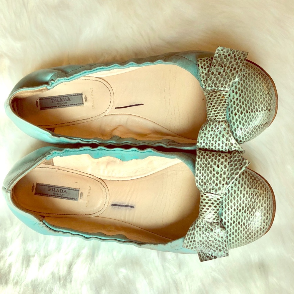 Prada Milano flats, worn condition see photos